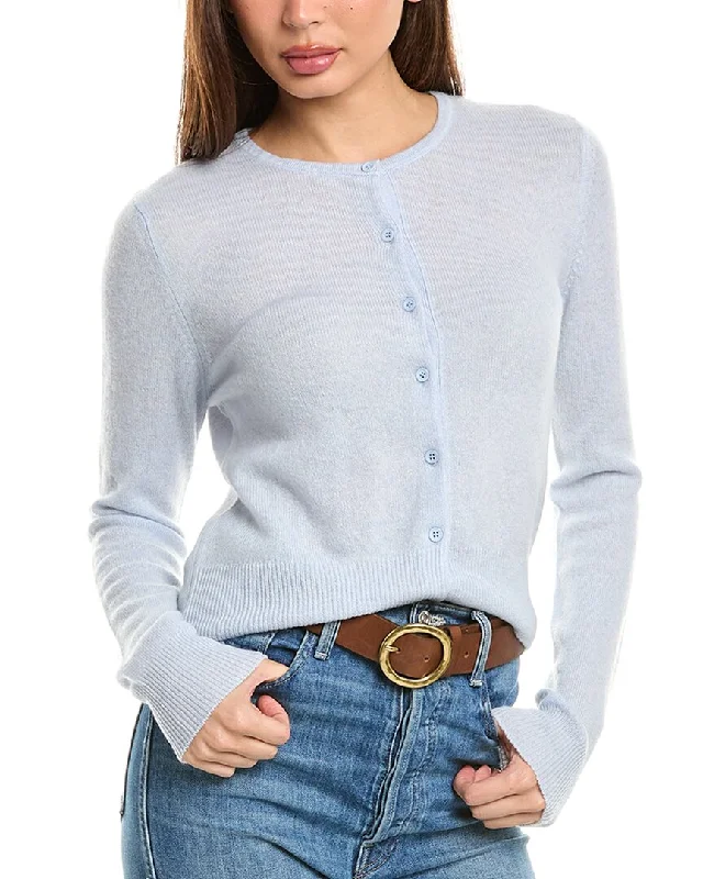 V - Neck Women's Knit Tops with Lace Trim for a Romantic TouchForte Cashmere Cropped Cashmere Cardigan V - Neck Women's Knit Tops with Lace Trim for a Romantic TouchForte Cashmere Cropped Cashmere Cardigan