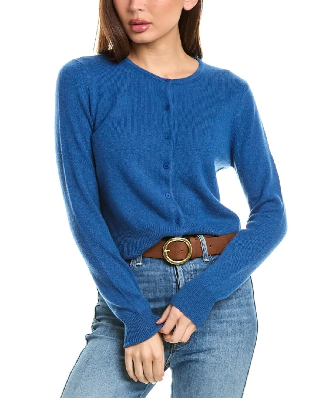 Women's Cropped Knit Tops with Ruffled Sleeves for a Feminine LookForte Cashmere Cropped Cashmere Cardigan Women's Cropped Knit Tops with Ruffled Sleeves for a Feminine LookForte Cashmere Cropped Cashmere Cardigan