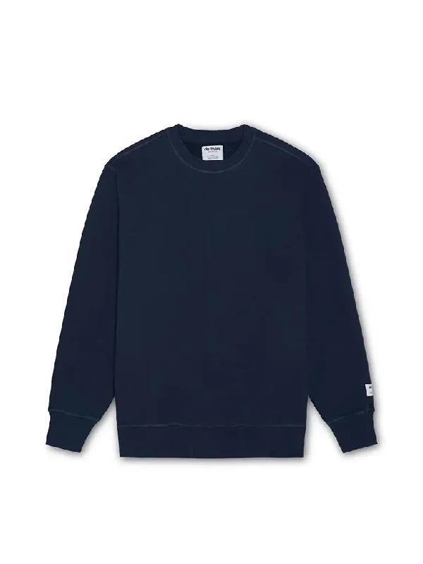Mock Neck Women's Alpaca Wool Sweaters in Earth TonesHeavyweight French Terry Crewneck- Dress Blue