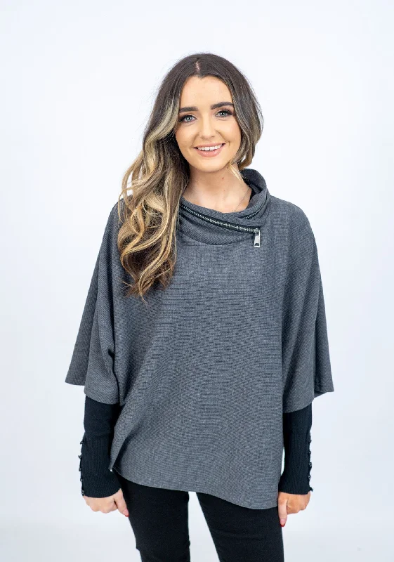 Button - Down Women's Shetland Wool Sweaters in Traditional PatternsJoseph Ribkoff Zip Neck Design Top Button - Down Women's Shetland Wool Sweaters in Traditional PatternsJoseph Ribkoff Zip Neck Design Top
