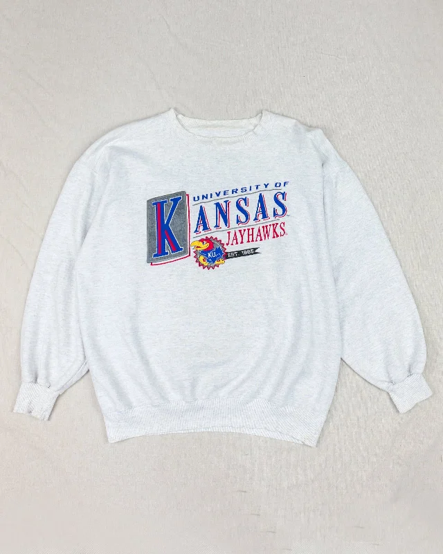 Sleeveless Women's Silk - Trimmed Sweaters for SummerKansas Jayhawks Sweater (L)