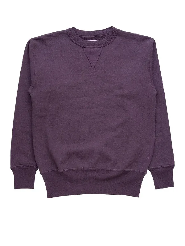 Plus Size Women's Side - Slit Sweaters in Bold SolidsLaniakea Crew Neck- Plum Perfect Plus Size Women's Side - Slit Sweaters in Bold SolidsLaniakea Crew Neck- Plum Perfect