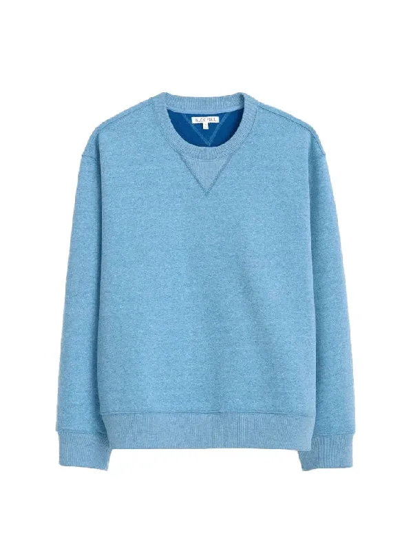 High - Low Hem Women's Cashmere - Blended SweatersMarlon Sweatshirt- Heather Delft Blue High - Low Hem Women's Cashmere - Blended SweatersMarlon Sweatshirt- Heather Delft Blue