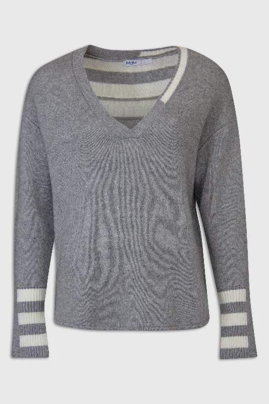 Mock Neck Women's Alpaca Wool Sweaters in Earth TonesMd'M Grey Oversized Jumper