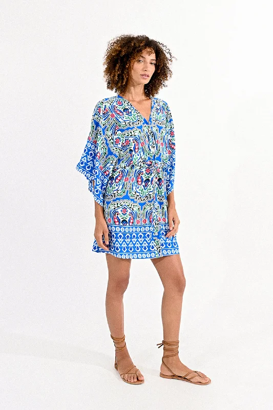 Tie - Front Women's Lambswool Sweaters in Pastel HuesMolly Bracken Blue Kimono Top