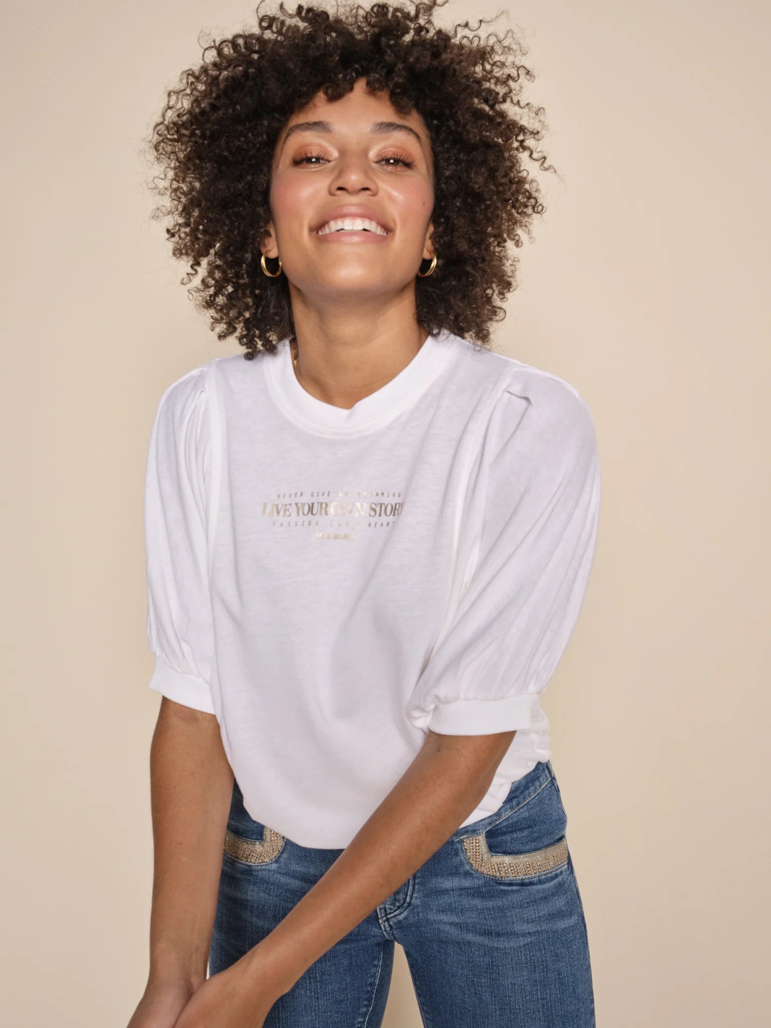 Tie - Front Women's Lambswool Sweaters in Pastel HuesMos Mosh White Harry O-SS Tee