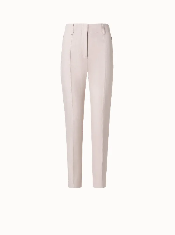 Tapered Leg Women's Wool Blend Trousers for WinterSlim Cotton Denim Stretch Pants with Ankle Length Tapered Leg Women's Wool Blend Trousers for WinterSlim Cotton Denim Stretch Pants with Ankle Length