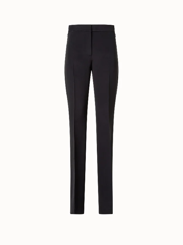 Plus Size Women's High - Waisted Bootcut Jeans in Distressed StyleStraight Silk Crêpe Pants Plus Size Women's High - Waisted Bootcut Jeans in Distressed StyleStraight Silk Crêpe Pants