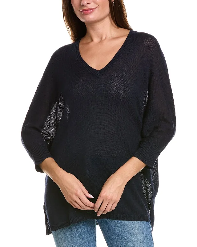 Women's Knit Boat - Neck Tops with a Loose Fit for ComfortTwo Bees Cashmere Lia Dolman Cashmere-Blend Beach Sweater Women's Knit Boat - Neck Tops with a Loose Fit for ComfortTwo Bees Cashmere Lia Dolman Cashmere-Blend Beach Sweater