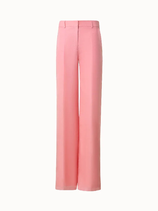 Plus Size Women's Patchwork - Design Jeans for a Unique AppearanceWide Leg Silk Pants Plus Size Women's Patchwork - Design Jeans for a Unique AppearanceWide Leg Silk Pants