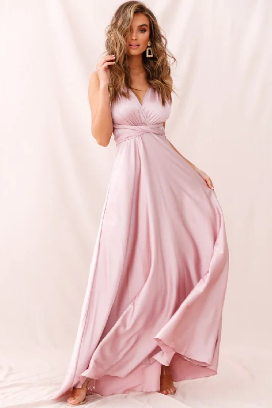 Empire Waist Women Dress to Accentuate the Bust and Conceal the WaistAriana Multiway Maxi Dress Blush Empire Waist Women Dress to Accentuate the Bust and Conceal the WaistAriana Multiway Maxi Dress Blush