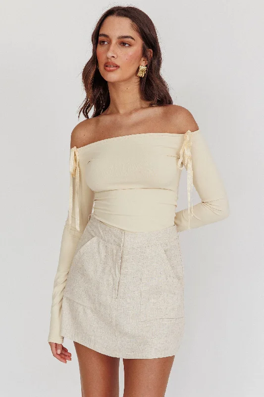 Maxi Women Dress with Floral Print for a Bohemian VibeEuphoria Linen Skort Sand