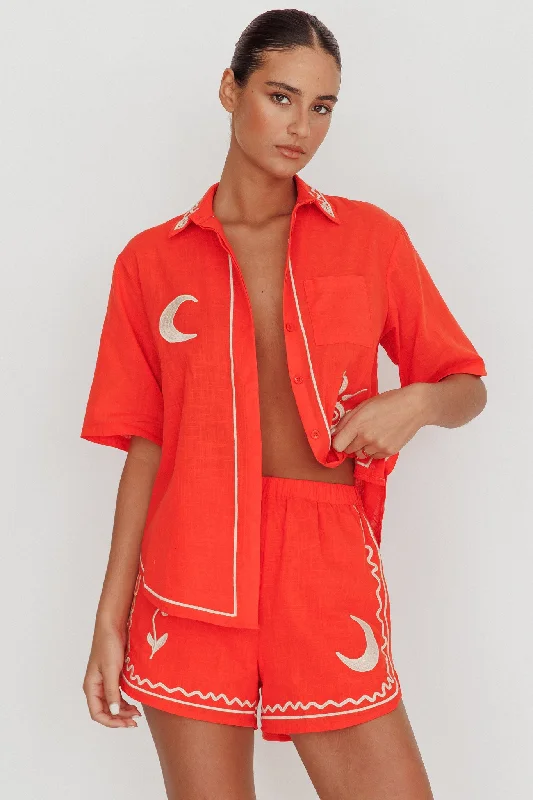 Little Black Women Dress with Sequins for a Glamorous Night OutOn Vacay Elastic Waist Embroidered Shorts Orange Little Black Women Dress with Sequins for a Glamorous Night OutOn Vacay Elastic Waist Embroidered Shorts Orange