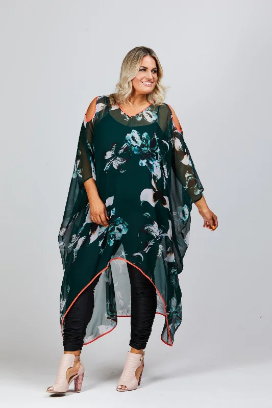Wrap - Style Women Dress with Adjustable Fit for All Body Types Wrap - Style Women Dress with Adjustable Fit for All Body Types STELLA ROYAL - Naomi green floral overdress! 14-22 Wrap - Style Women Dress with Adjustable Fit for All Body Types Wrap - Style Women Dress with Adjustable Fit for All Body Types STELLA ROYAL - Naomi green floral overdress! 14-22