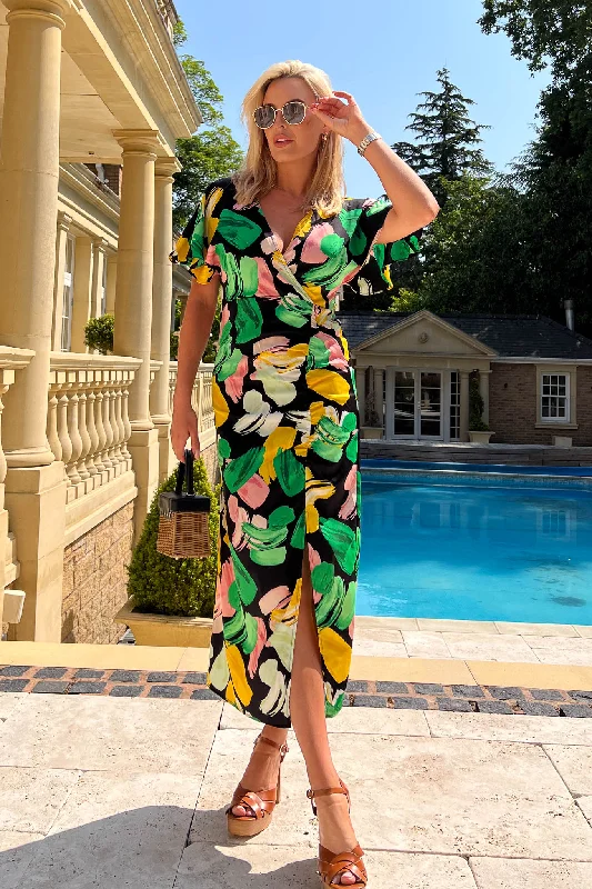 Midi dresses with wrap - around skirts for a customizable fitPriscilla Print Wrap Over Ruched Detail Midi Dress Midi dresses with wrap - around skirts for a customizable fitPriscilla Print Wrap Over Ruched Detail Midi Dress