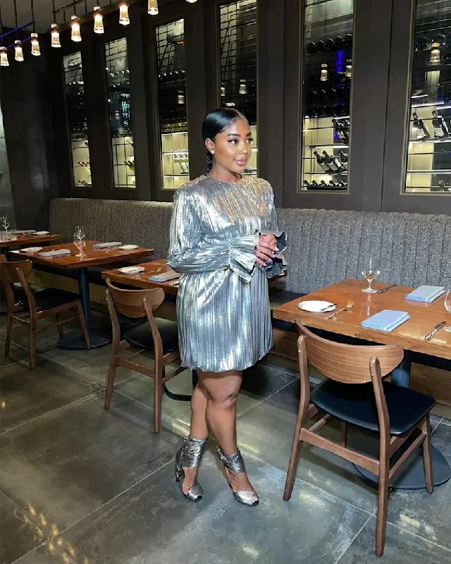 Midi dresses with ruched sleeves for a more fitted and stylish arm lookNights In The Future Dress Midi dresses with ruched sleeves for a more fitted and stylish arm lookNights In The Future Dress