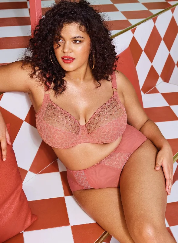 plus size bras with good supportElomi: Matilda Plunge Bra Rose Leo