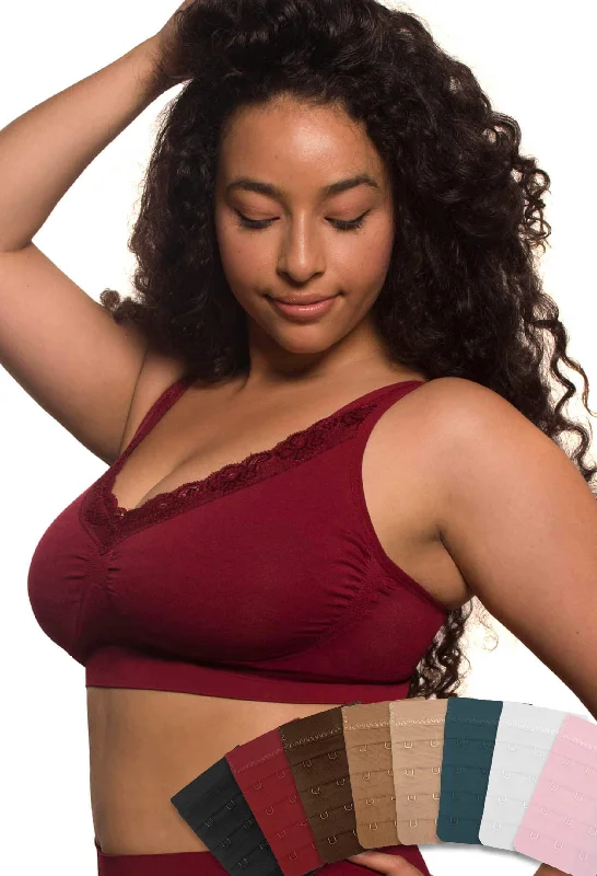 seamless bras for invisible under clothesFull Bust Wire Free Minimiser Bra + 3x4 Hook Bra Extender Set seamless bras for invisible under clothesFull Bust Wire Free Minimiser Bra + 3x4 Hook Bra Extender Set