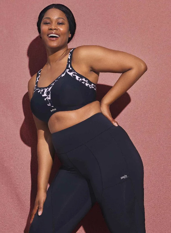 supportive sports bras for runningSculptresse: Activate Non Padded Sports Bra Mono Print