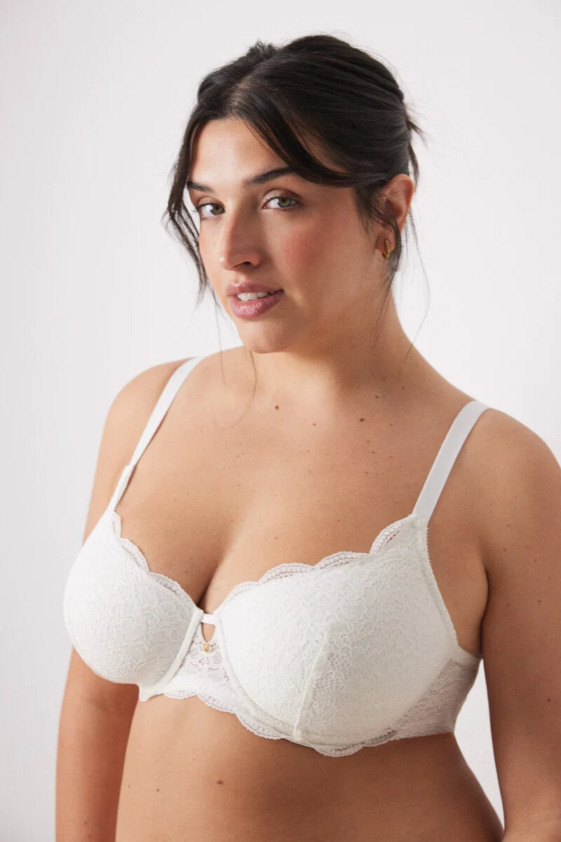 moisture wicking women bra and panty sets for drynessBEAUTIFUL Classic white lace padded bra