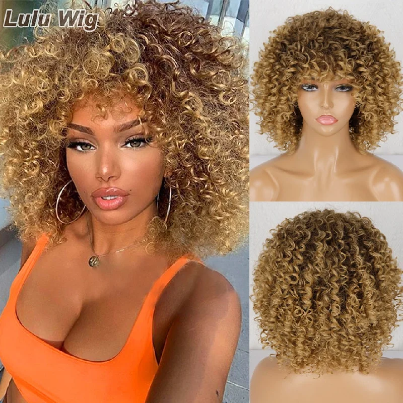 Shaper for a party dress to show off curves​Afro Kinky Curly Wig
