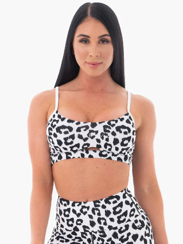matching women sport bra and leggings setsAnimal Sports Bra - Snow Leopard