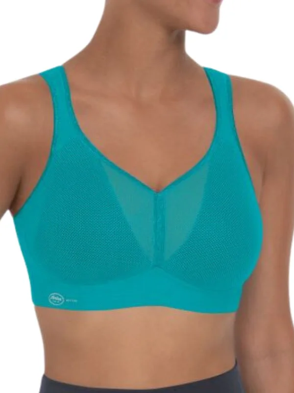 maternity women sport bra for expectant mothersAir Control Deltapad Sports Bra - Peacock