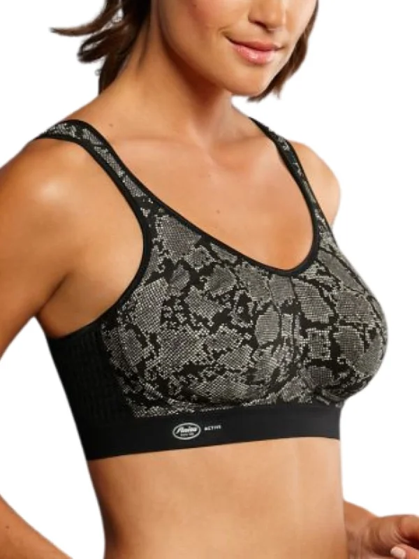 printed women sport bra with geometric patternsExtreme Control Sports Bra - Python