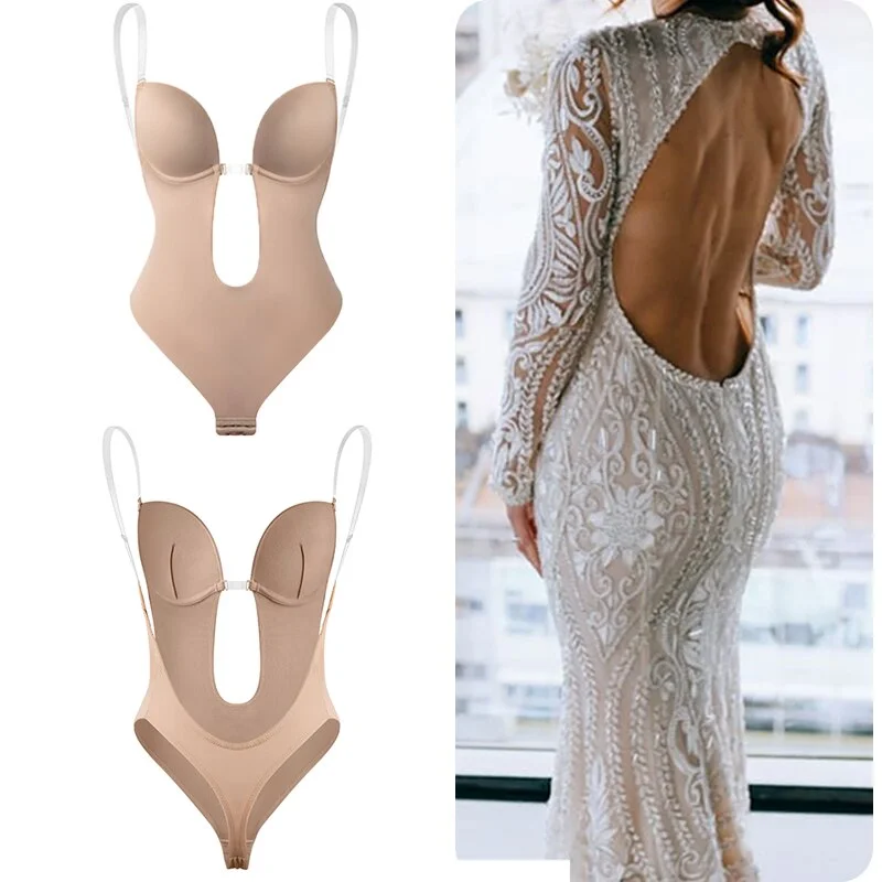 Shaper with a tummy - tucking panel​Bodysuit Corset Backless Shapewear