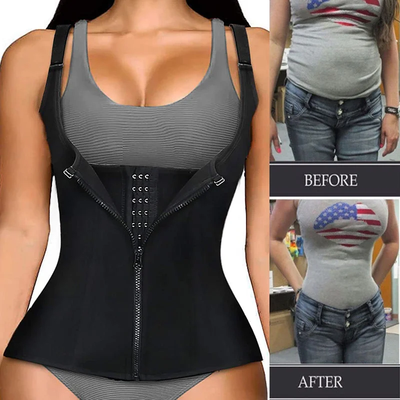 Shaper for a workout dress to keep the body in shape​Corset Zipper Vest Body Shaper