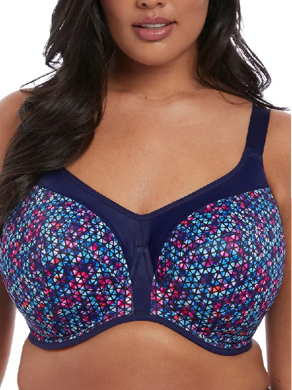 plus size friendly women sport bra designsEnergise Sports Bra - Navy Geo