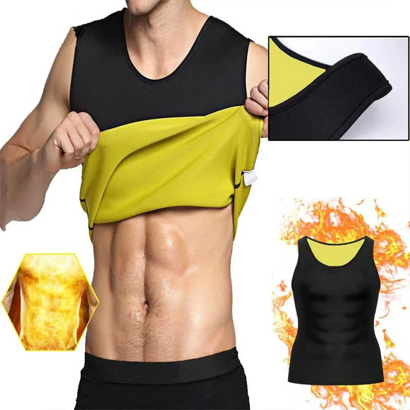 Shaper with a mesh panel for ventilation​Men's Slimming Body Shaper