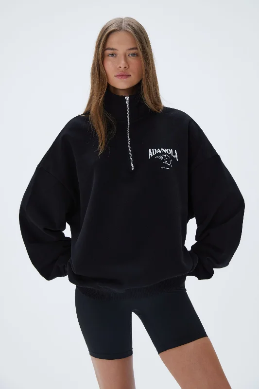 high impact women sport bra for runningOutdoors Oversized Funnel Neck Zip Sweatshirt - Black high impact women sport bra for runningOutdoors Oversized Funnel Neck Zip Sweatshirt - Black