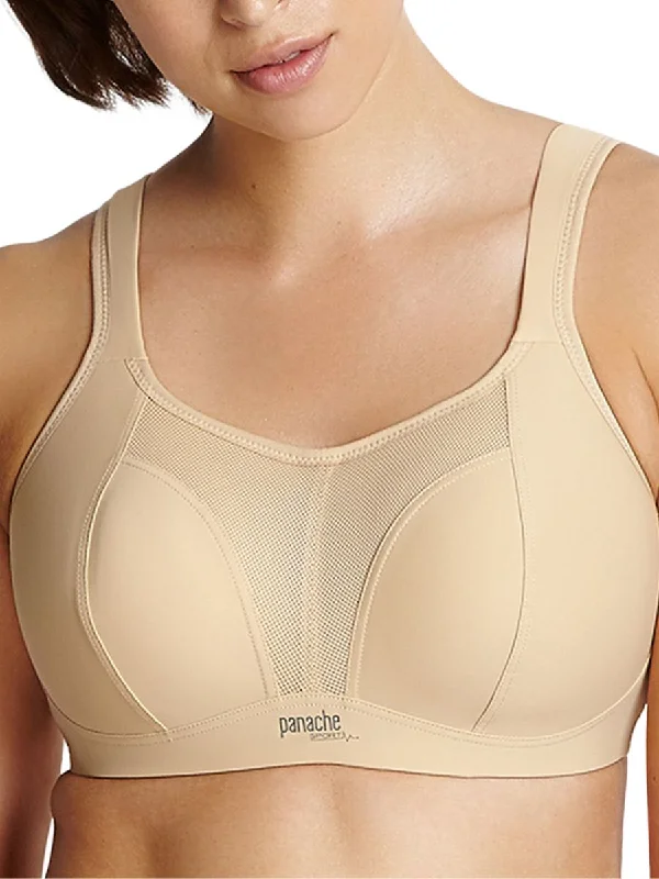 printed women sport bra with geometric patternsNon Wired Sports Bra - Latte