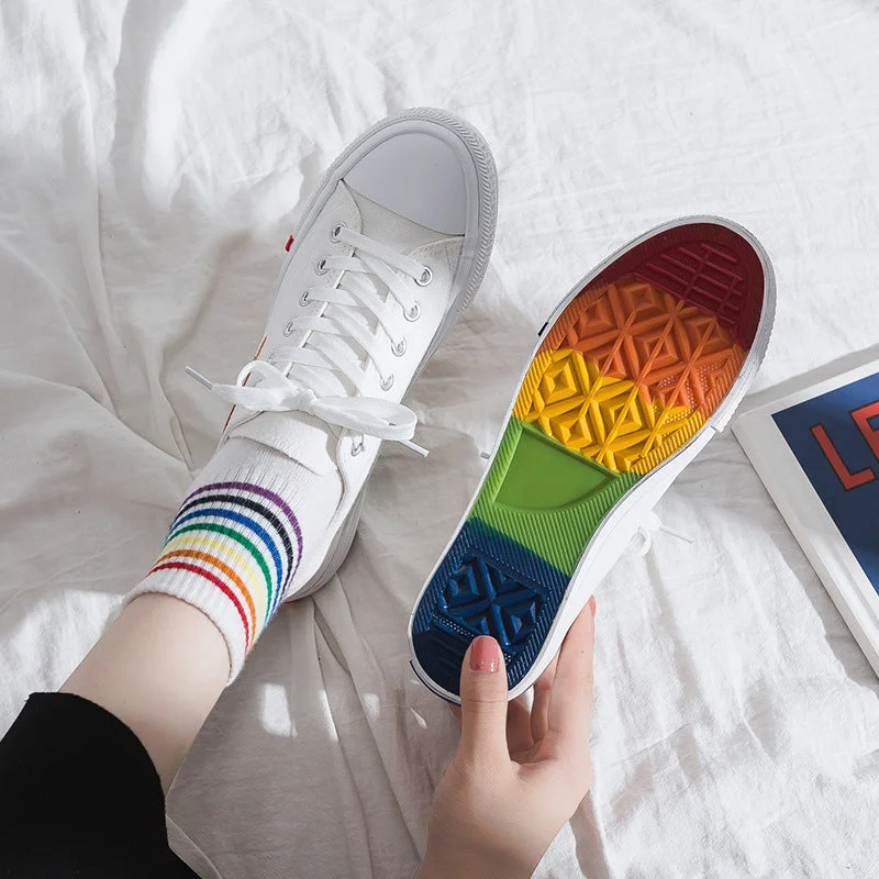 Shaper with a seamless crotch for added comfort​Pride Canvas Sneakers
