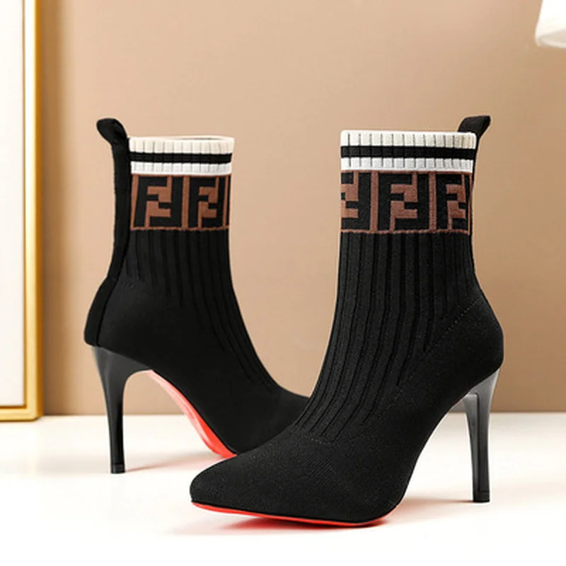 Shaper for a cocktail dress to enhance charm​Sock Boots