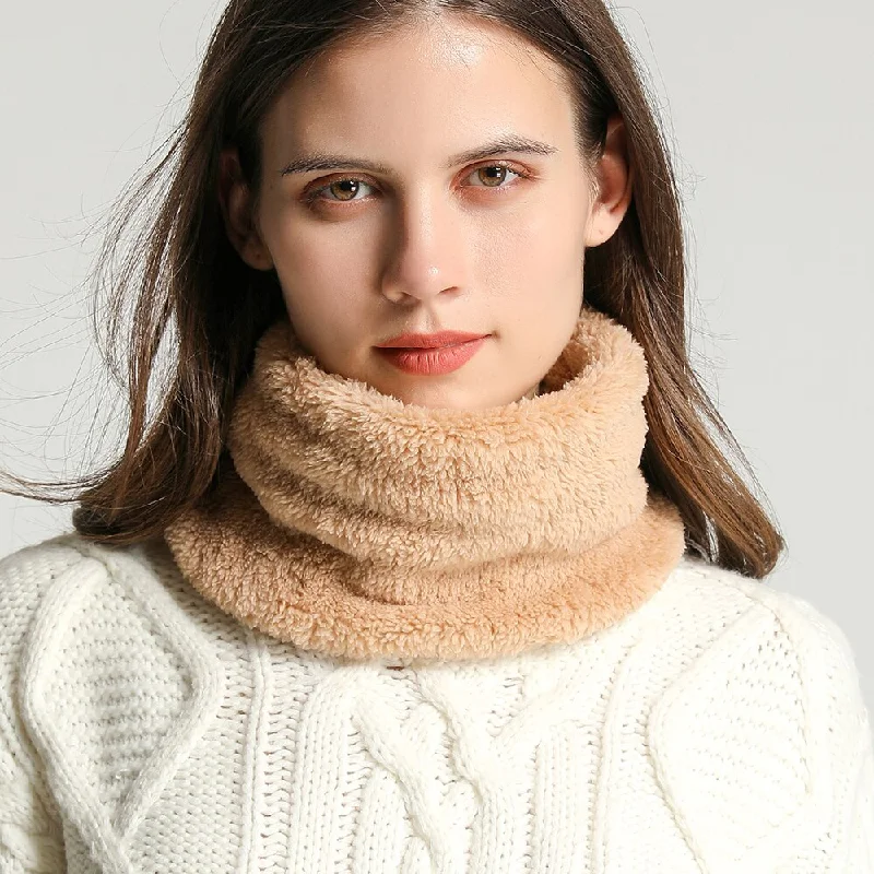 Shaper with a lace - trim for a feminine touch​Solid Thick Plush Ring Scarf