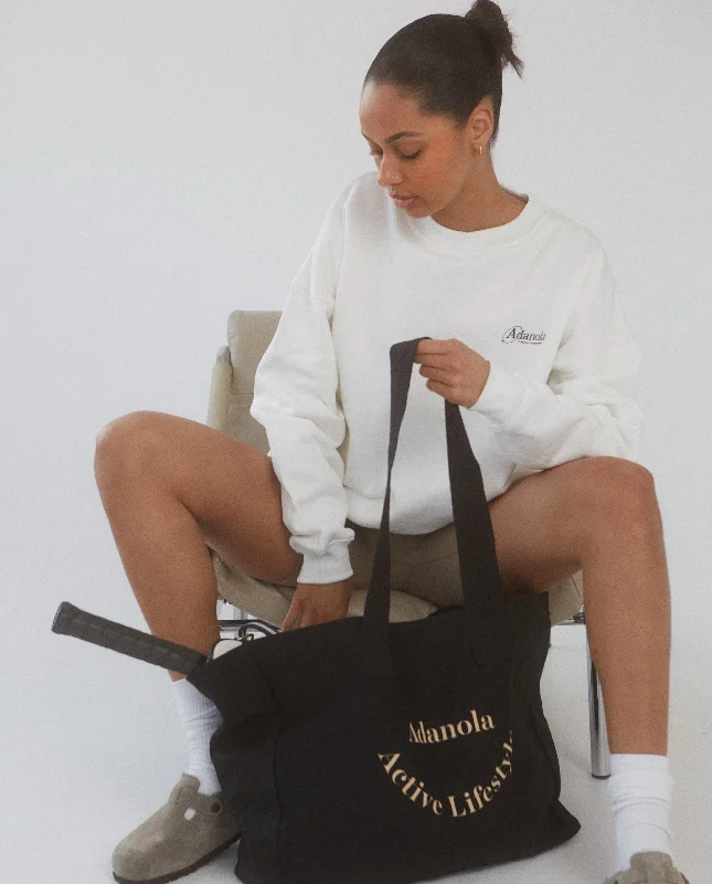 printed women sport bra with floral patternsActive Lifestyle Tote Bag - Black/Nude