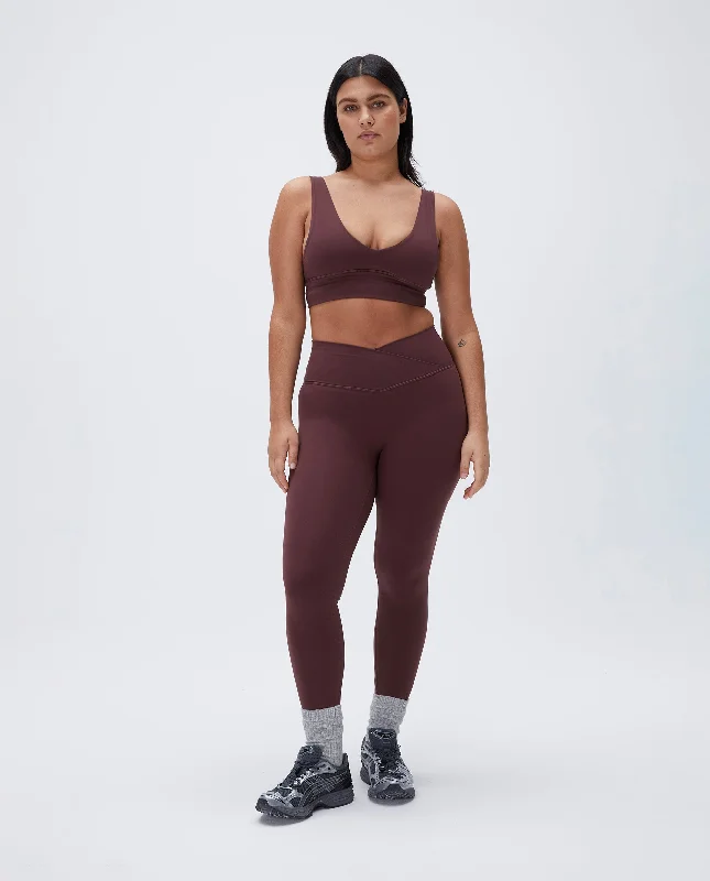 plus size high impact women sport braUltimate Wrap Over Leggings - Burgundy