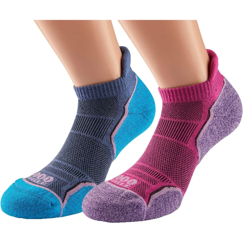 Women's over - the - calf socks with a stripe design1000 Mile Run (2 Pack) Womens Socklet - Pink Women's over - the - calf socks with a stripe design1000 Mile Run (2 Pack) Womens Socklet - Pink