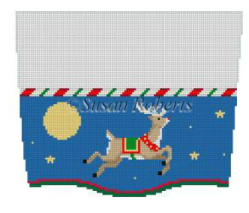 Moisture - wicking stockings for keeping feet dry3105 Flying Reindeer Stocking Cuff