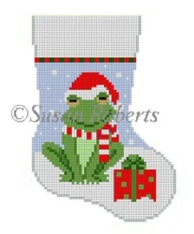 Nylon stockings for a smooth and shiny finish5447 Frog with Present Mini Stocking