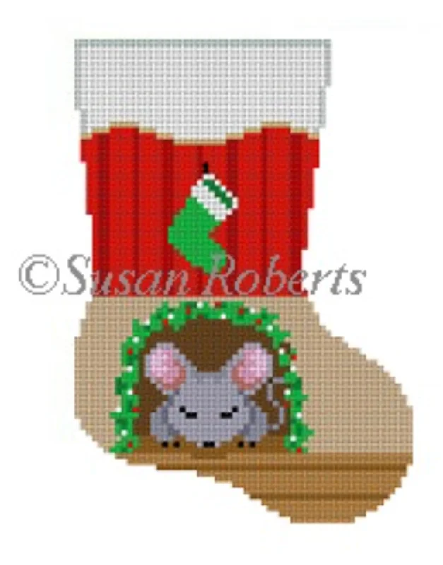 Thigh - high stockings with a lace garter belt5458 Sleeping Mouse Mini Stocking