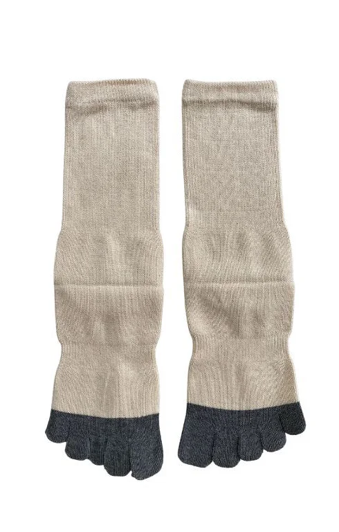 Women's cable - knit ankle socks for a cozy styleBinchotan Charcoal Toe Socks