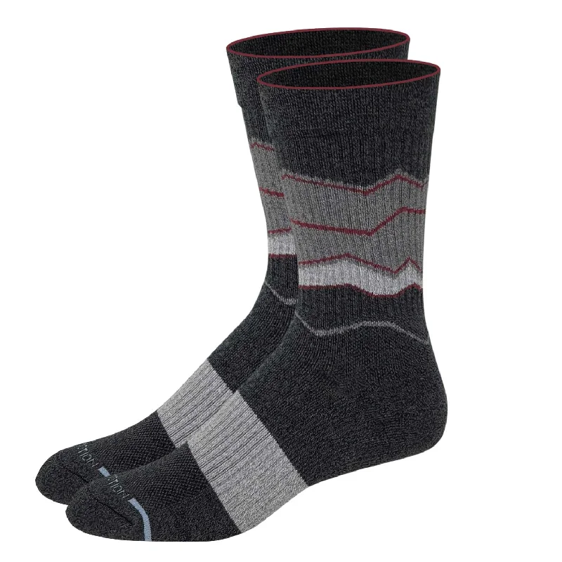 Women's leather - look socks for an edgy styleCompression Crew Socks | Abstract Mountain Half-Cushion | Dr Motion Men ( 1 Pair ) Women's leather - look socks for an edgy styleCompression Crew Socks | Abstract Mountain Half-Cushion | Dr Motion Men ( 1 Pair )