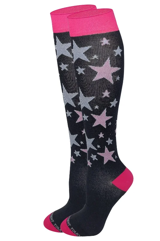 Women's arch - support socks for better comfortCompression Knee High Socks | Stars Design | Womens (1 Pair) Women's arch - support socks for better comfortCompression Knee High Socks | Stars Design | Womens (1 Pair)