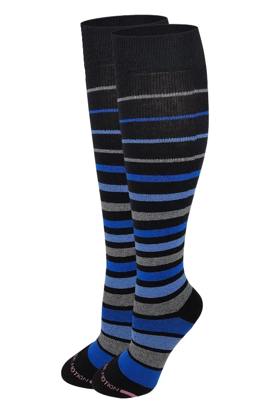 Women's arch - support socks for better comfortKnee High Compression Socks | Block Stripes | Women's (1 Pair) Women's arch - support socks for better comfortKnee High Compression Socks | Block Stripes | Women's (1 Pair)