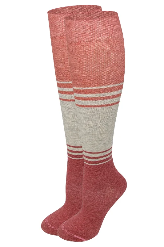 Women's nylon - reinforced socks for durabilityKnee High Compression Socks | Colorblock Design | Women's (1 Pair) Women's nylon - reinforced socks for durabilityKnee High Compression Socks | Colorblock Design | Women's (1 Pair)