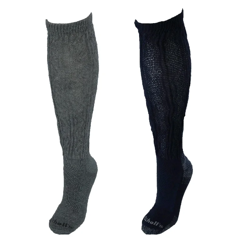 Women's cable - knit ankle socks for a cozy styleDr Scholls Women's Blister Guard Advance Relief Knee Socks (Pack of 2)