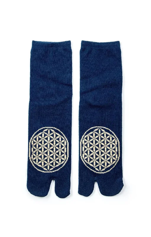 Women's leather - look socks for an edgy styleFlower Of Life Tabi Socks